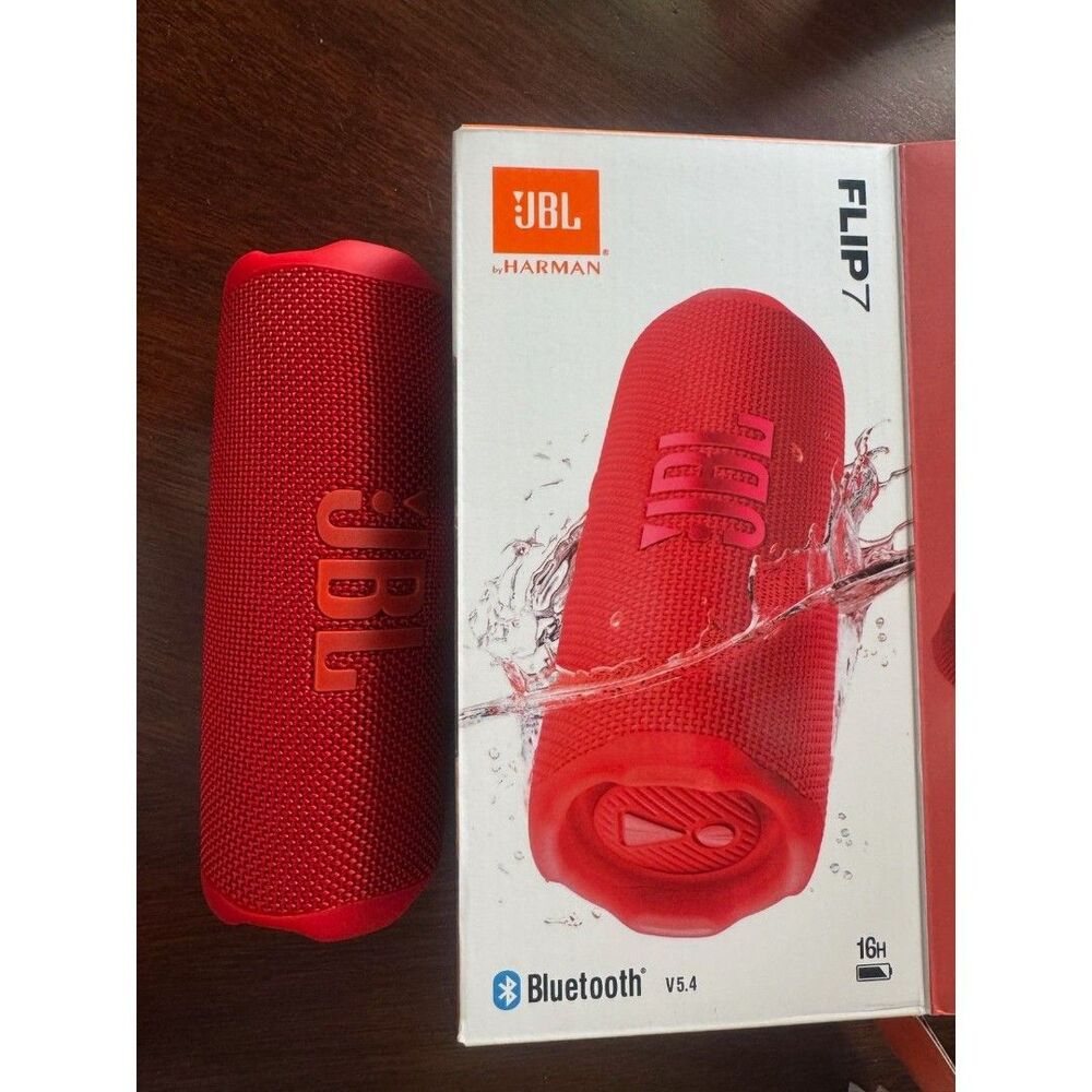 JBL FLIP 7 Portable Bluetooth Speaker Red NEW